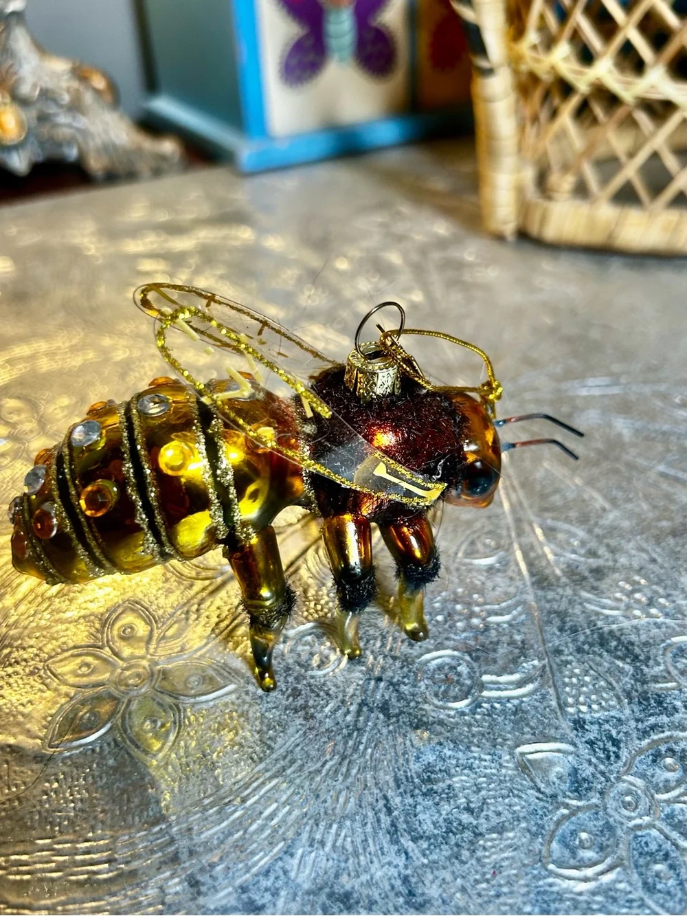 Used Kurt Adler Noble Gems Honey Bee Ornament